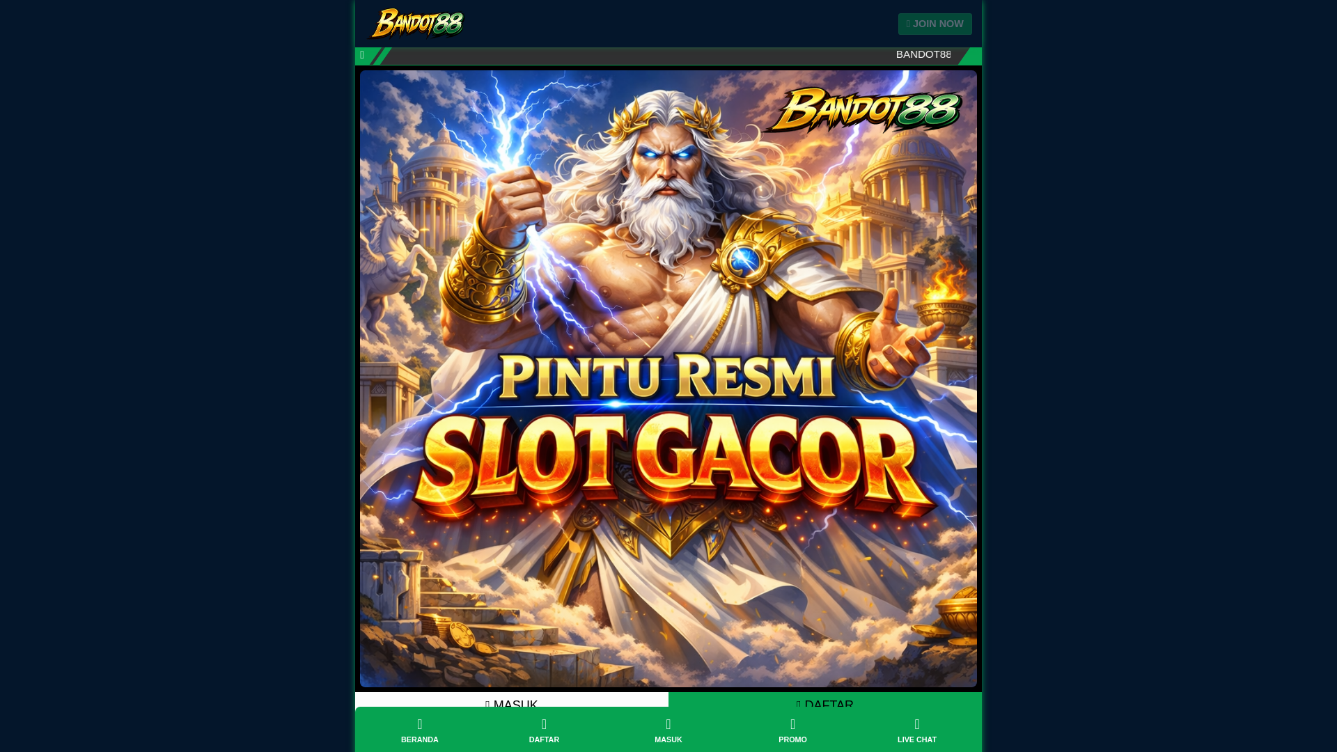 website screenshot of https://msbandot88bisa.pages.dev/