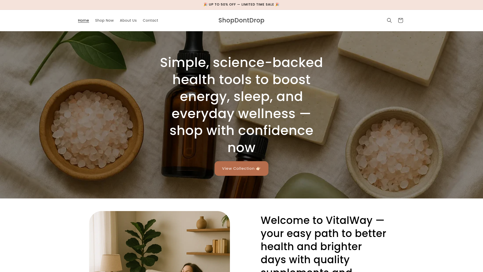 website screenshot of https://dontdropstore.com/