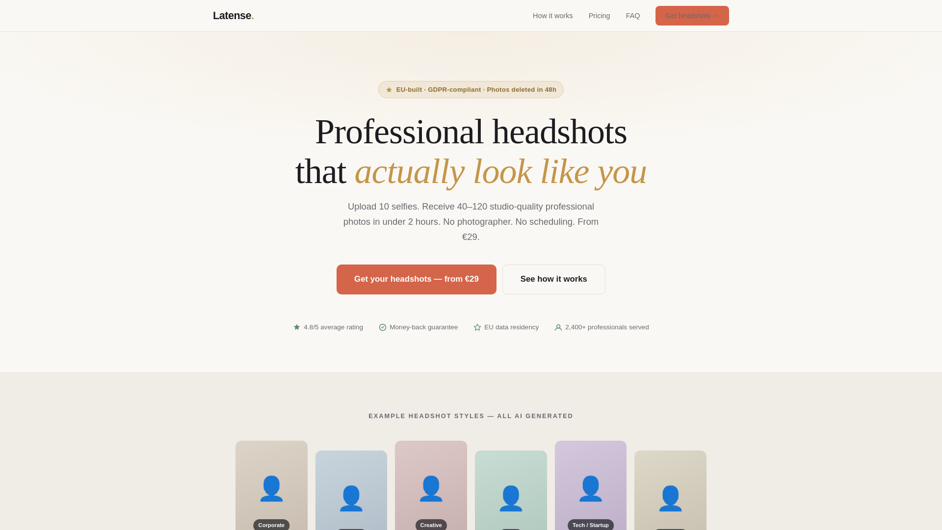 website screenshot of https://getlatense.com/