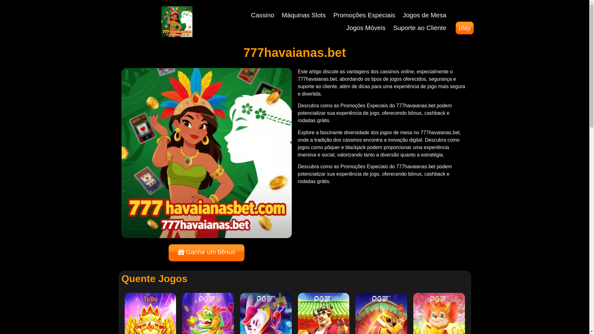 website screenshot of https://777havaianasbet.com/