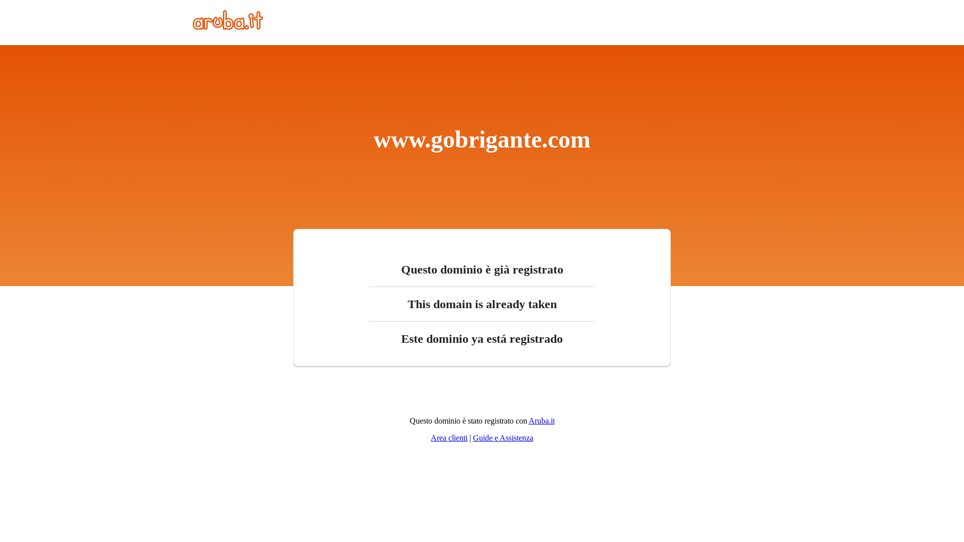 website screenshot of https://gobrigante.it/