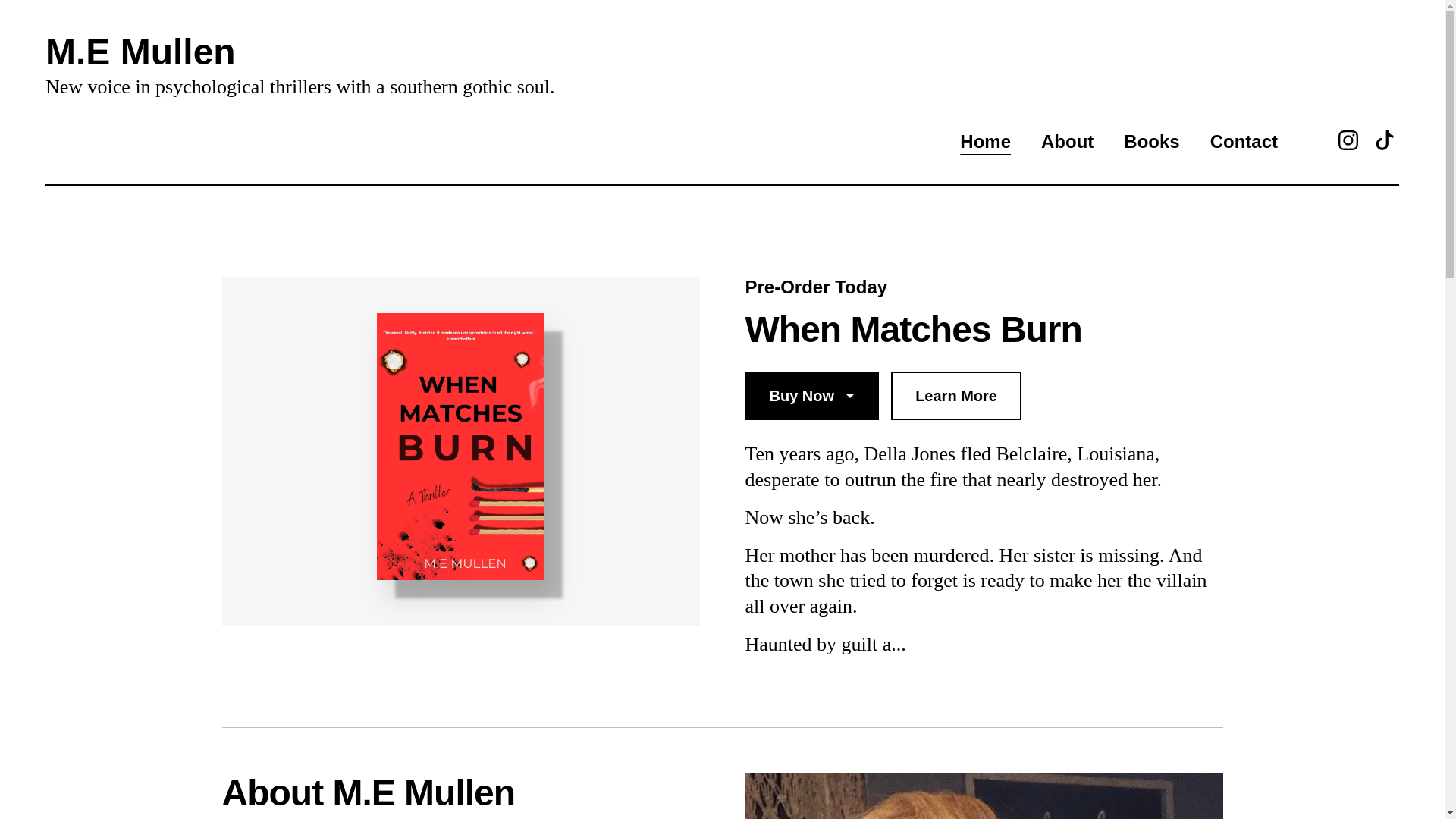 website screenshot of https://emullenauthor.com/