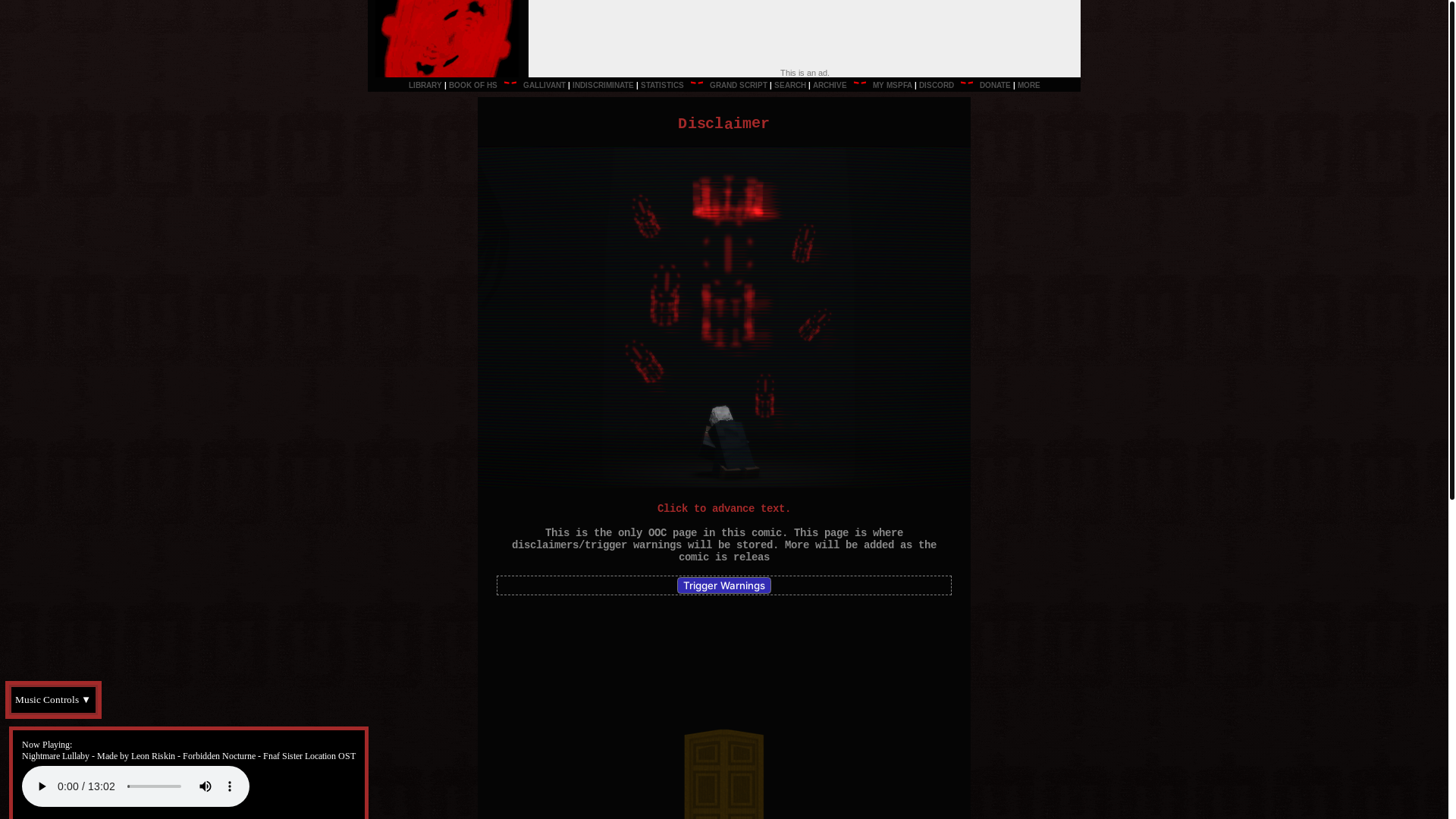 website screenshot of https://mspfa.com/?s=62188&p=1