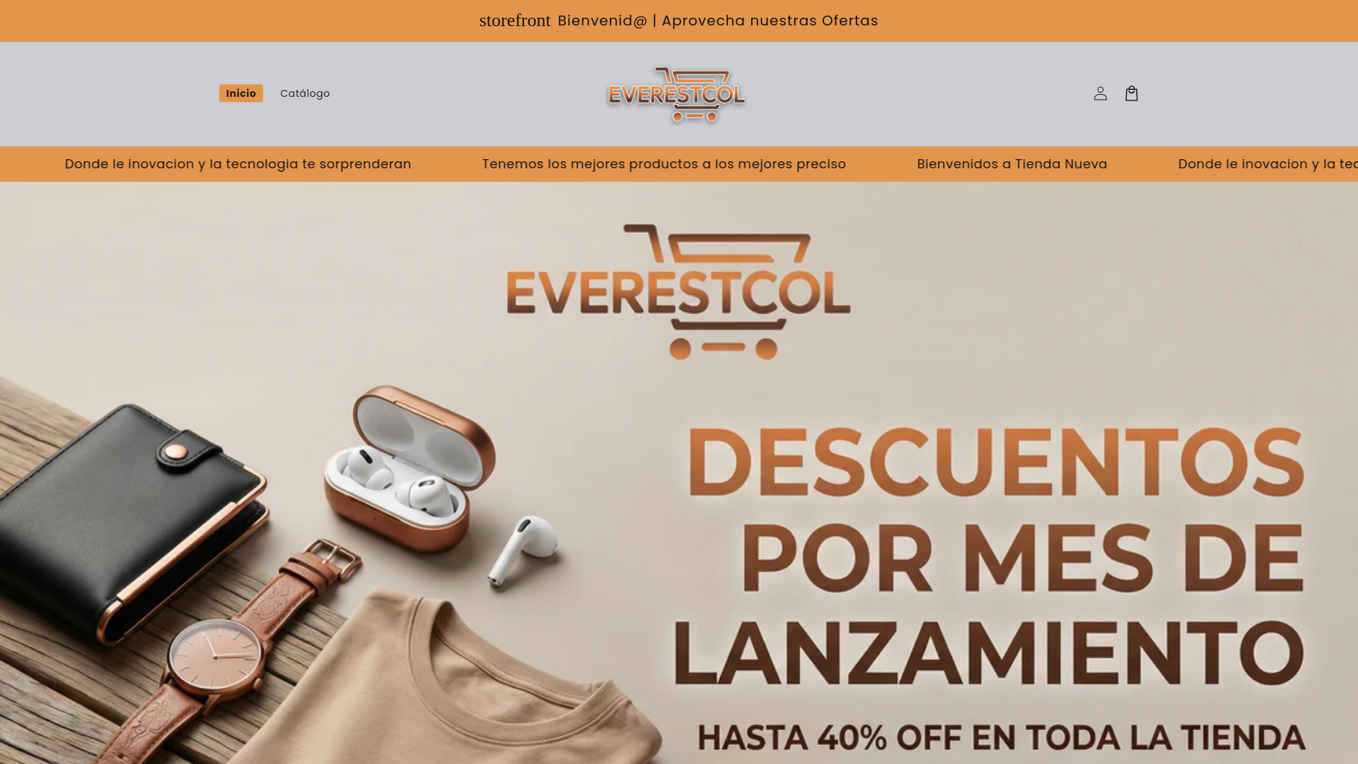 website screenshot of https://everestcol.store/