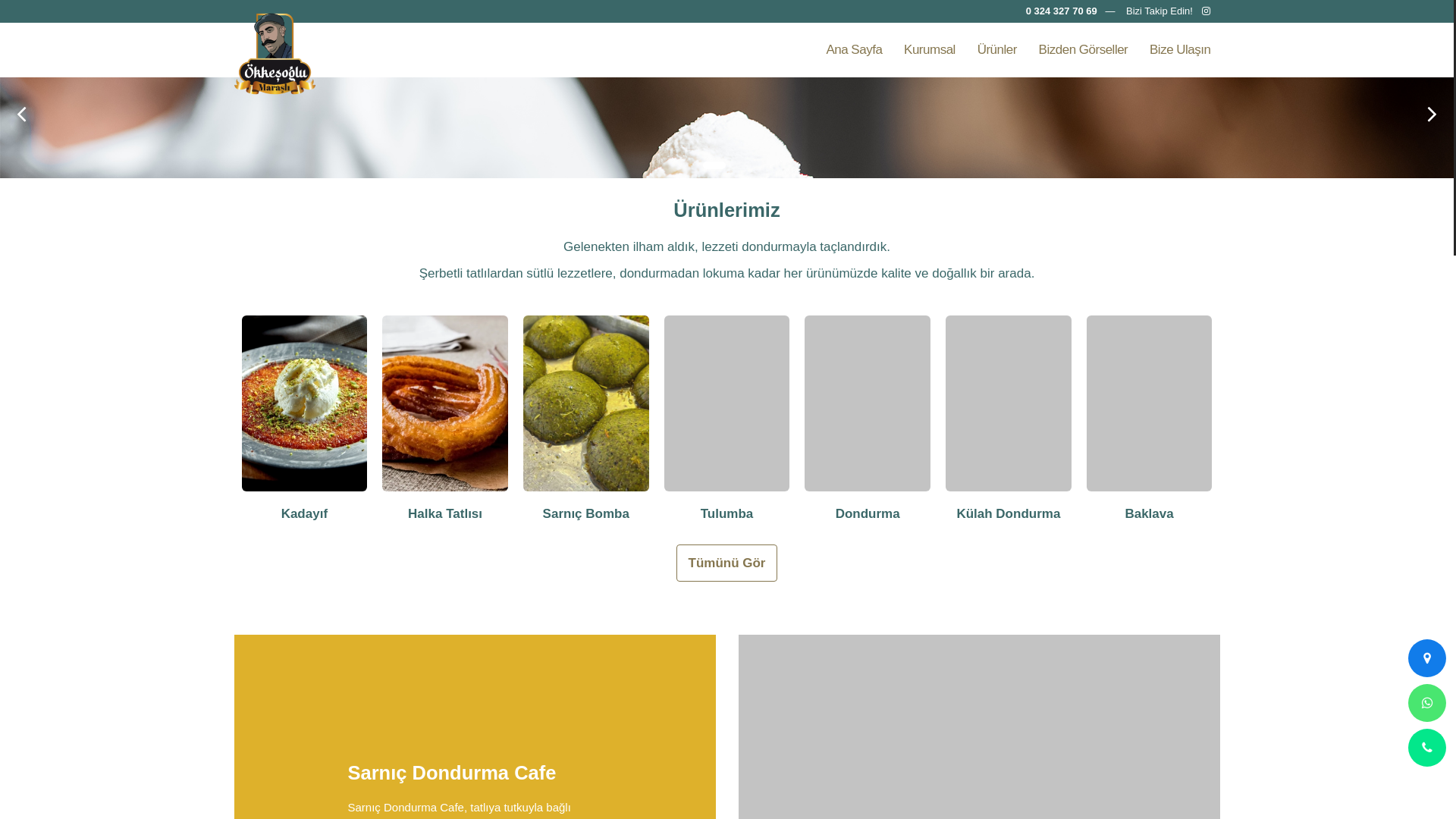 website screenshot of https://sarnicdondurmacafe.com.tr/