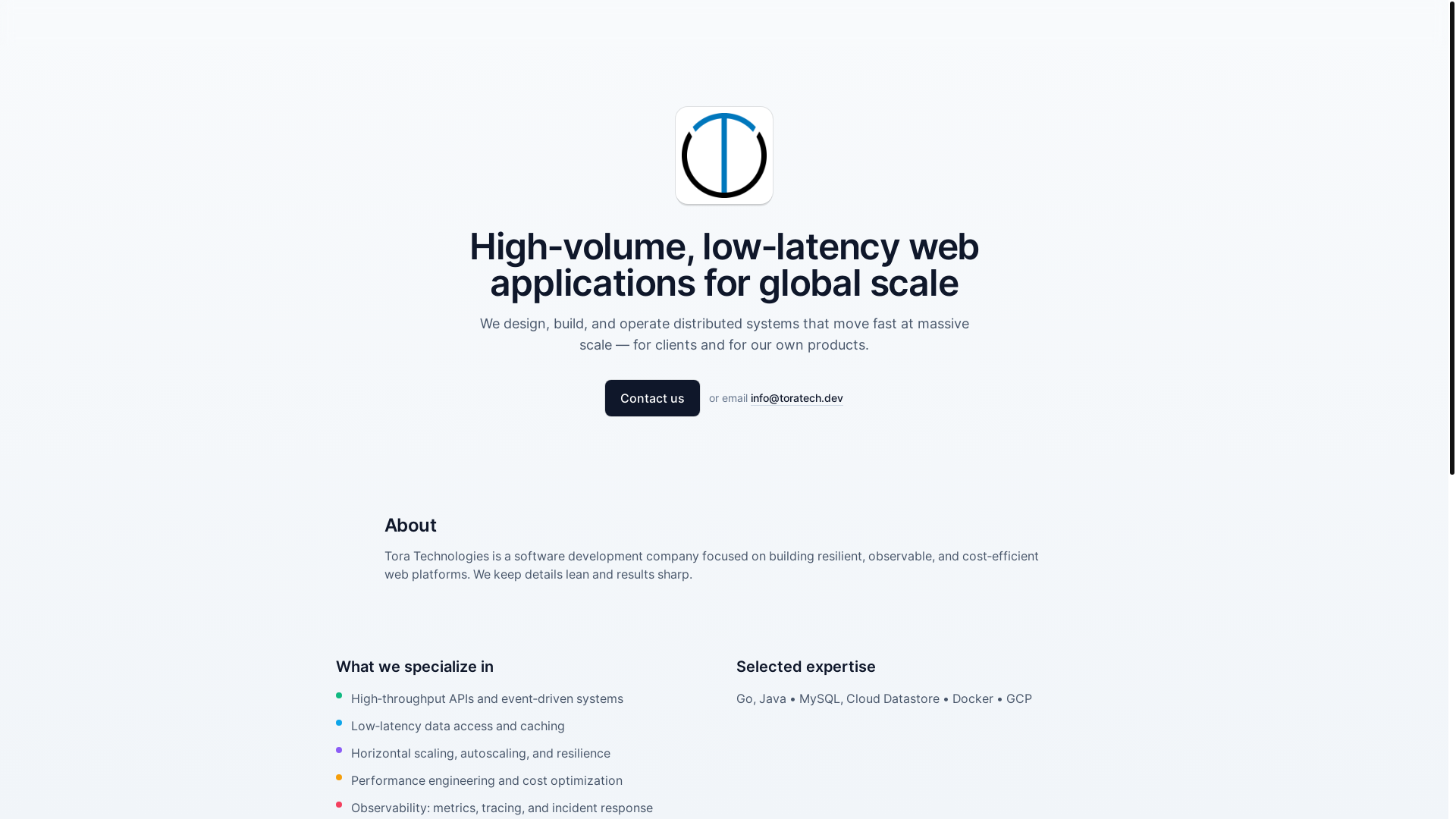 website screenshot of https://toratech-dev-6go.pages.dev/