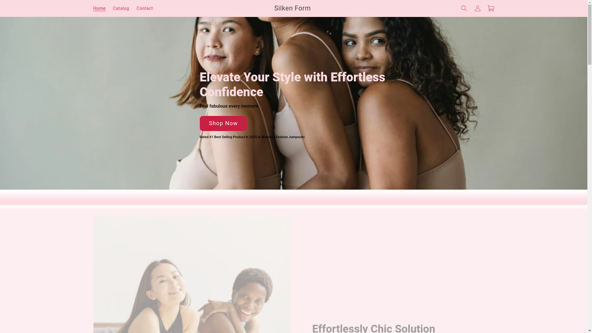 website screenshot of https://silkenform.store/
