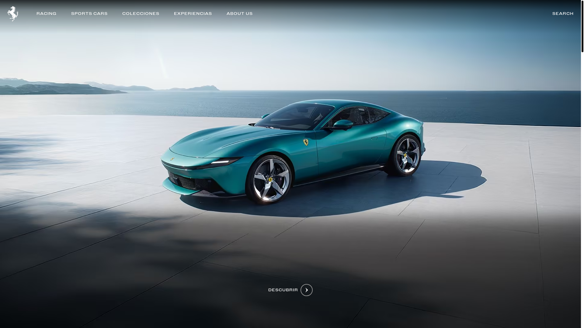 website screenshot of https://www.ferrari.com/es-ES