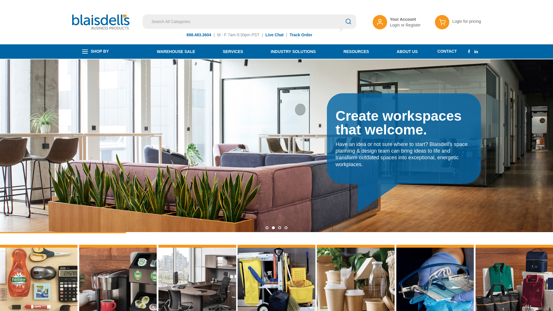 website screenshot of https://blaisdells.com/