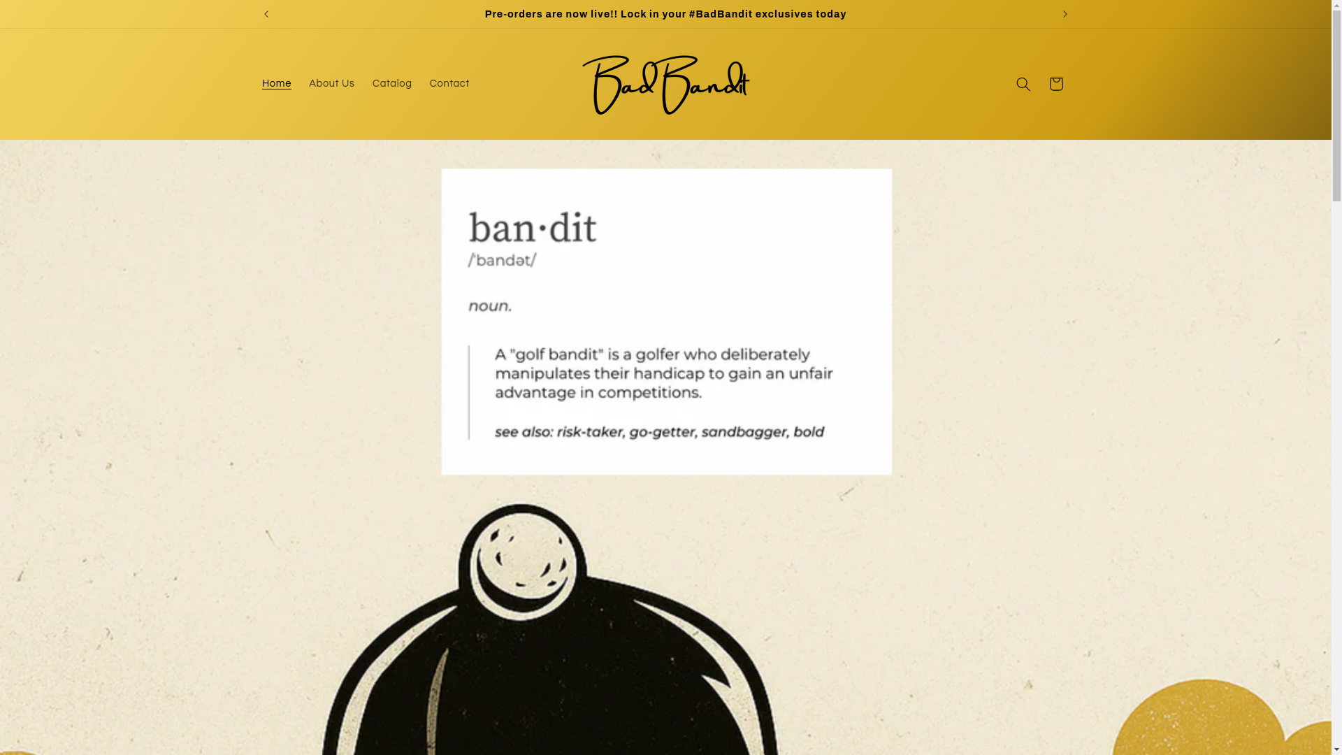 website screenshot of https://badbanditgolf.com/