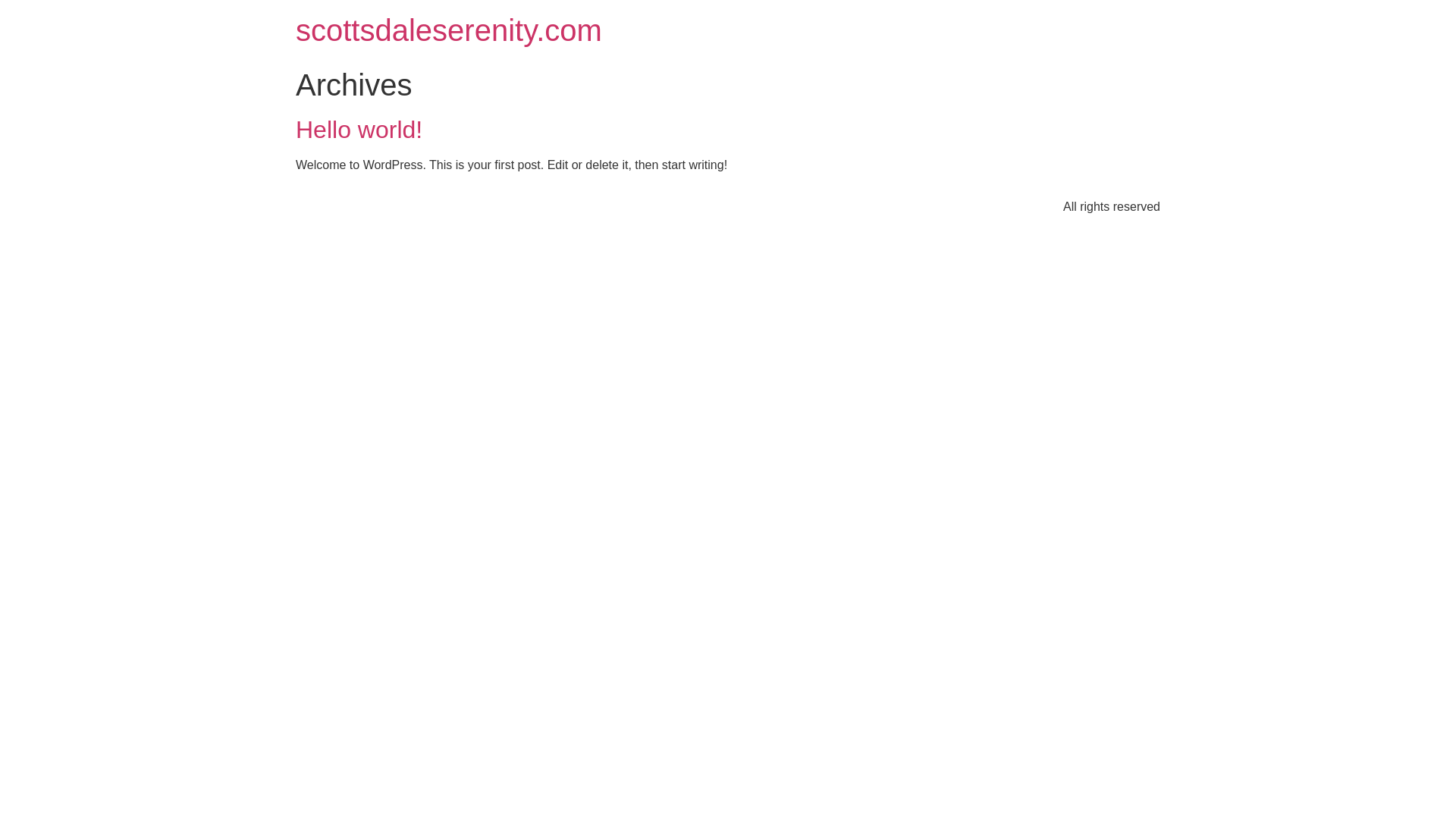 website screenshot of https://scottsdaleserenity.com/