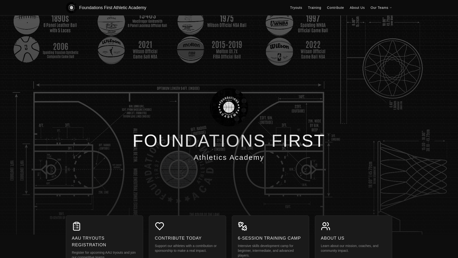 website screenshot of https://foundationsfirstacademy.com/