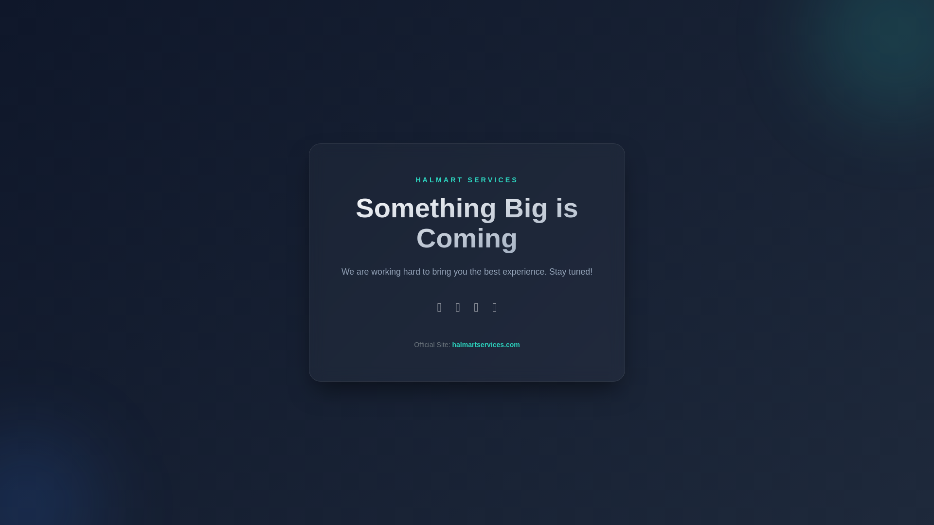 website screenshot of https://halmartservices.com