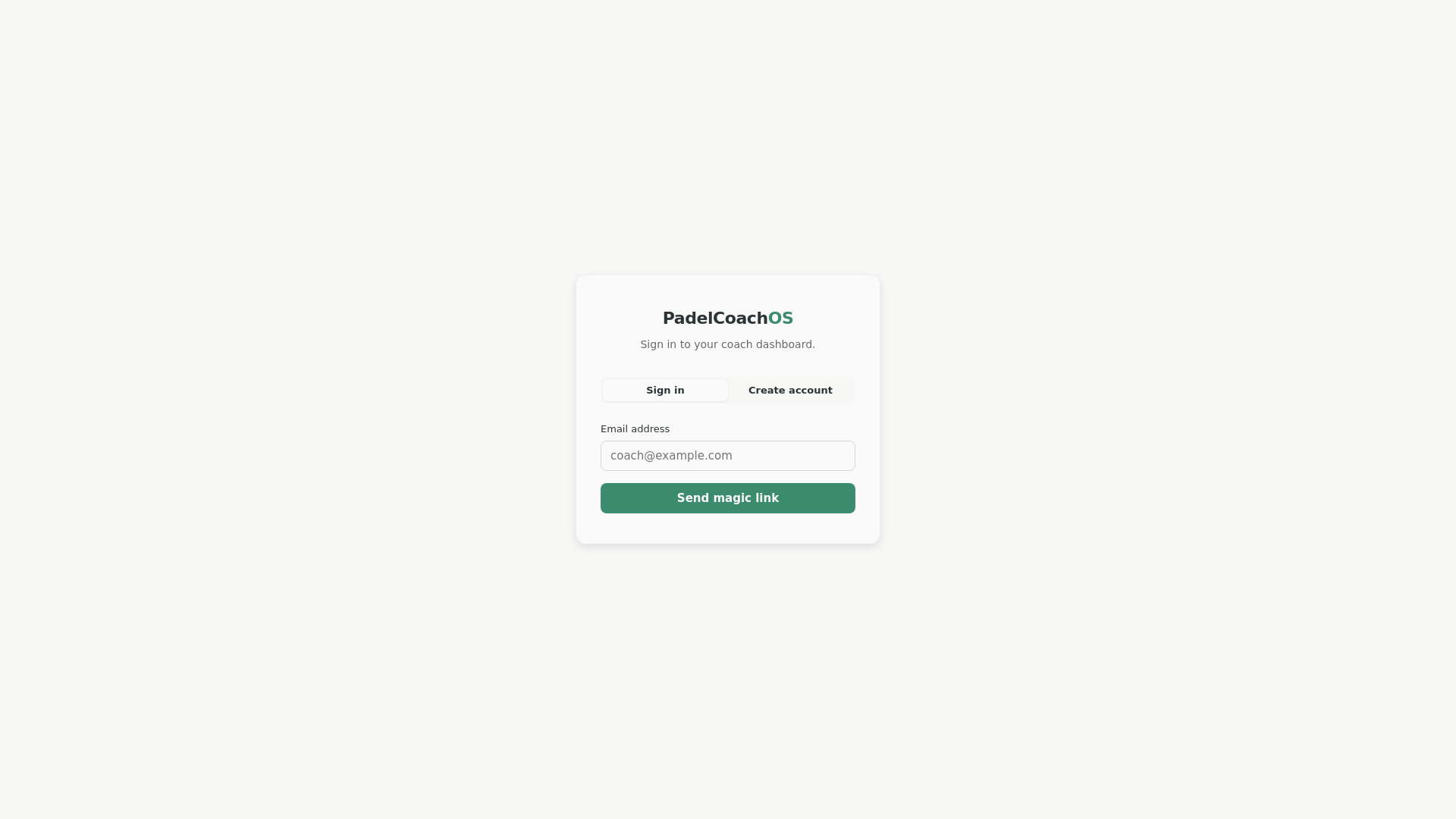website screenshot of https://padelcoachos-dashboard.pages.dev/