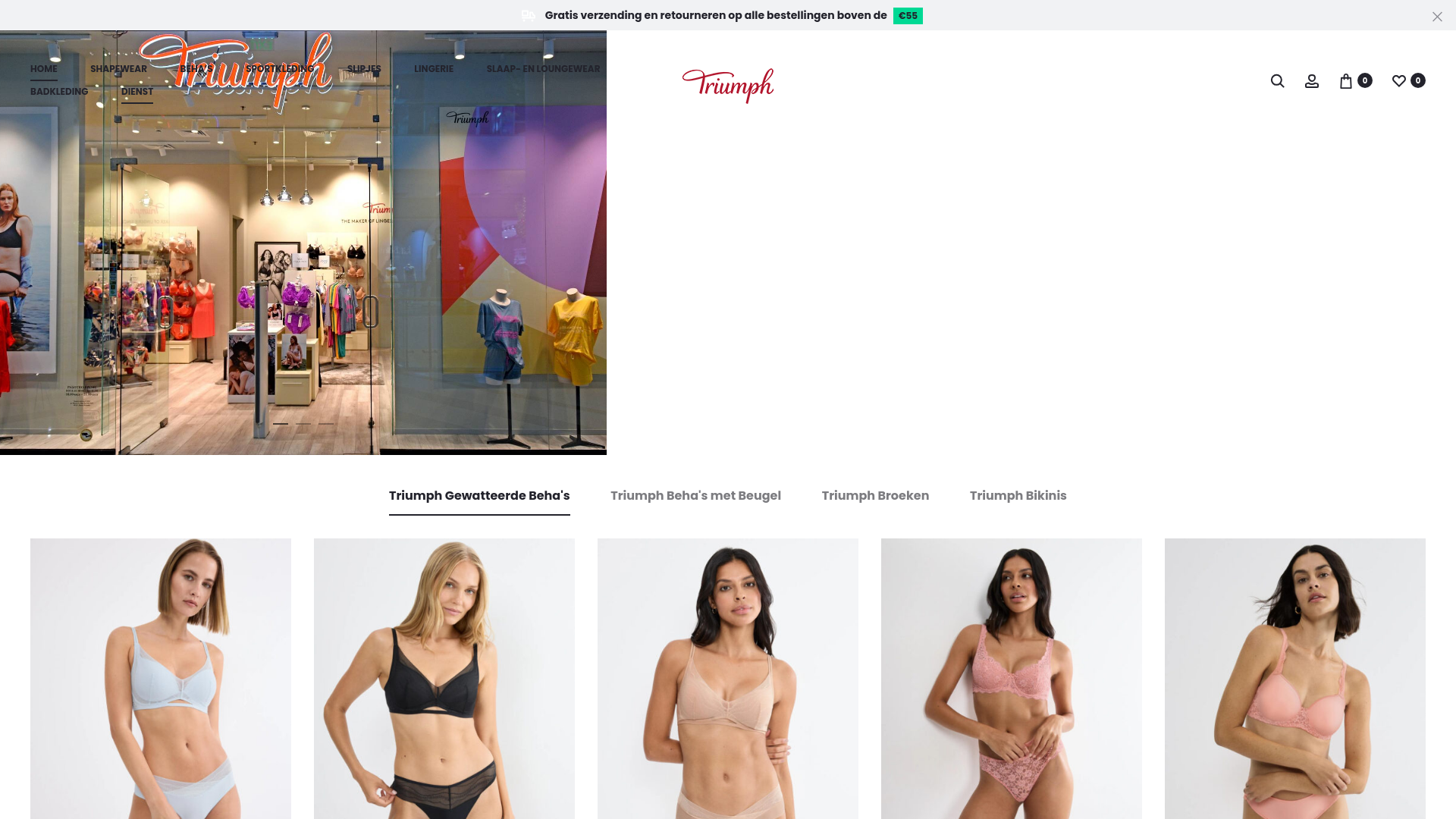 website screenshot of https://triumph-nl.com/