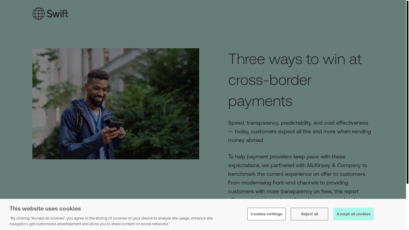 website screenshot of https://click.mailing.swift.com/?qs=2aee8032777e3a433330d28bb5af062d27eae1113b47527a24b67b32abc0e9e4a75ec58d46ab3a2625de4269f74c0190ac84ca366a5b7246