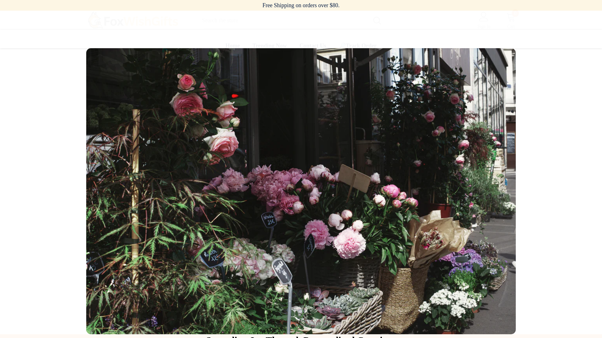 website screenshot of https://foxwishgifts.com/