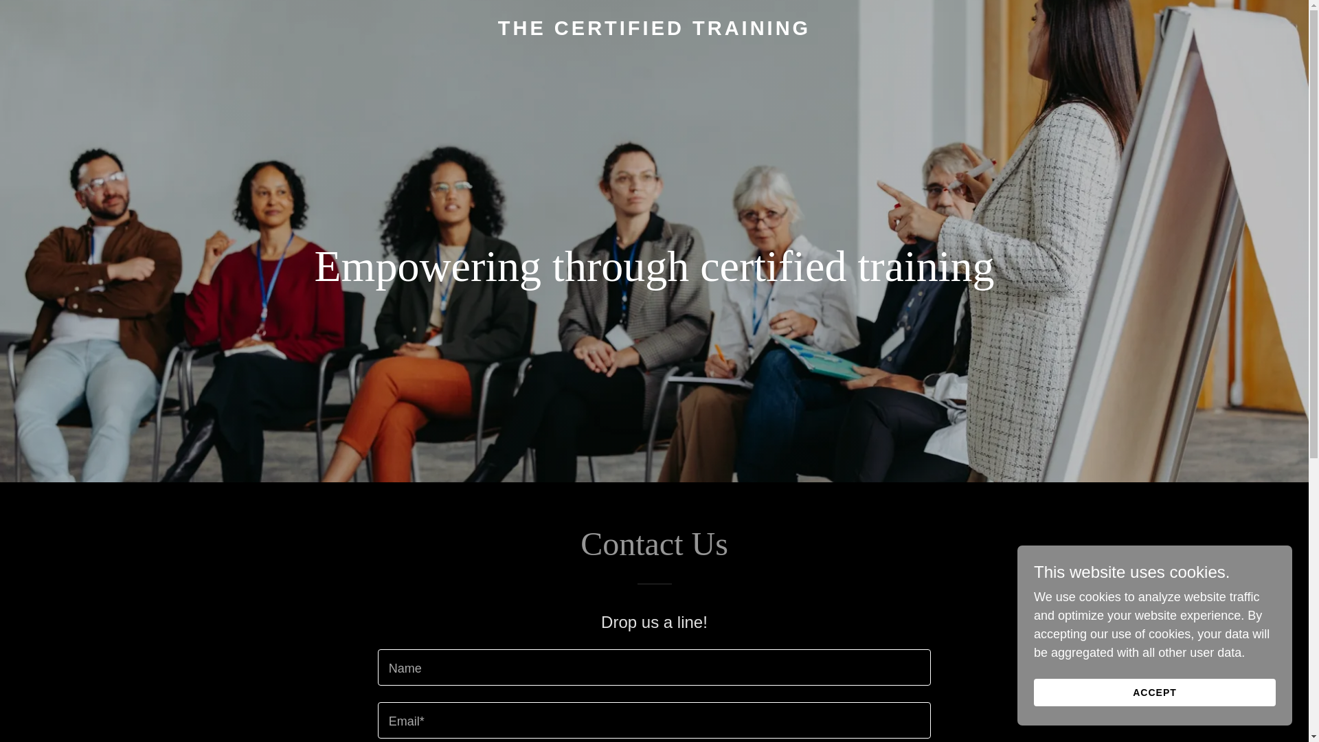 website screenshot of https://thecertifiedtraining.com/