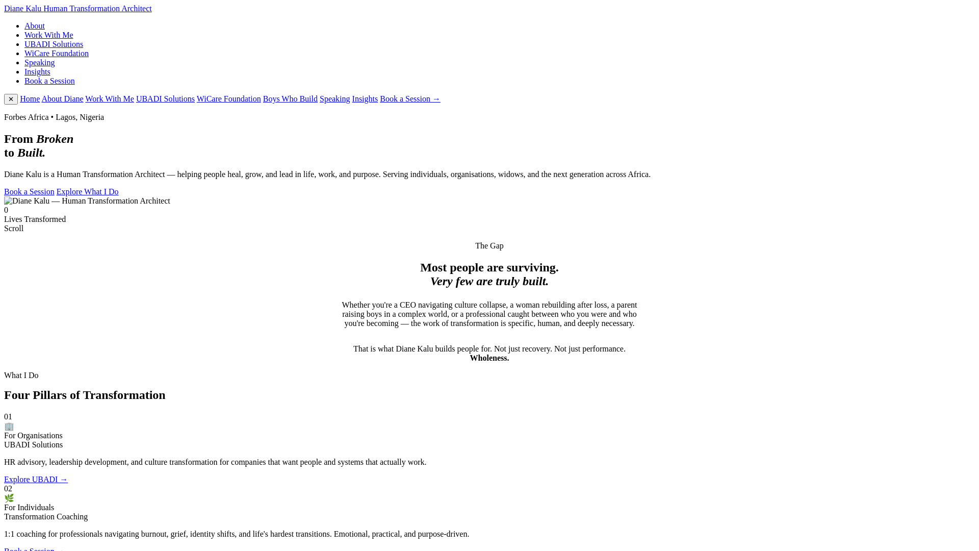 website screenshot of https://dianekalu.pages.dev/