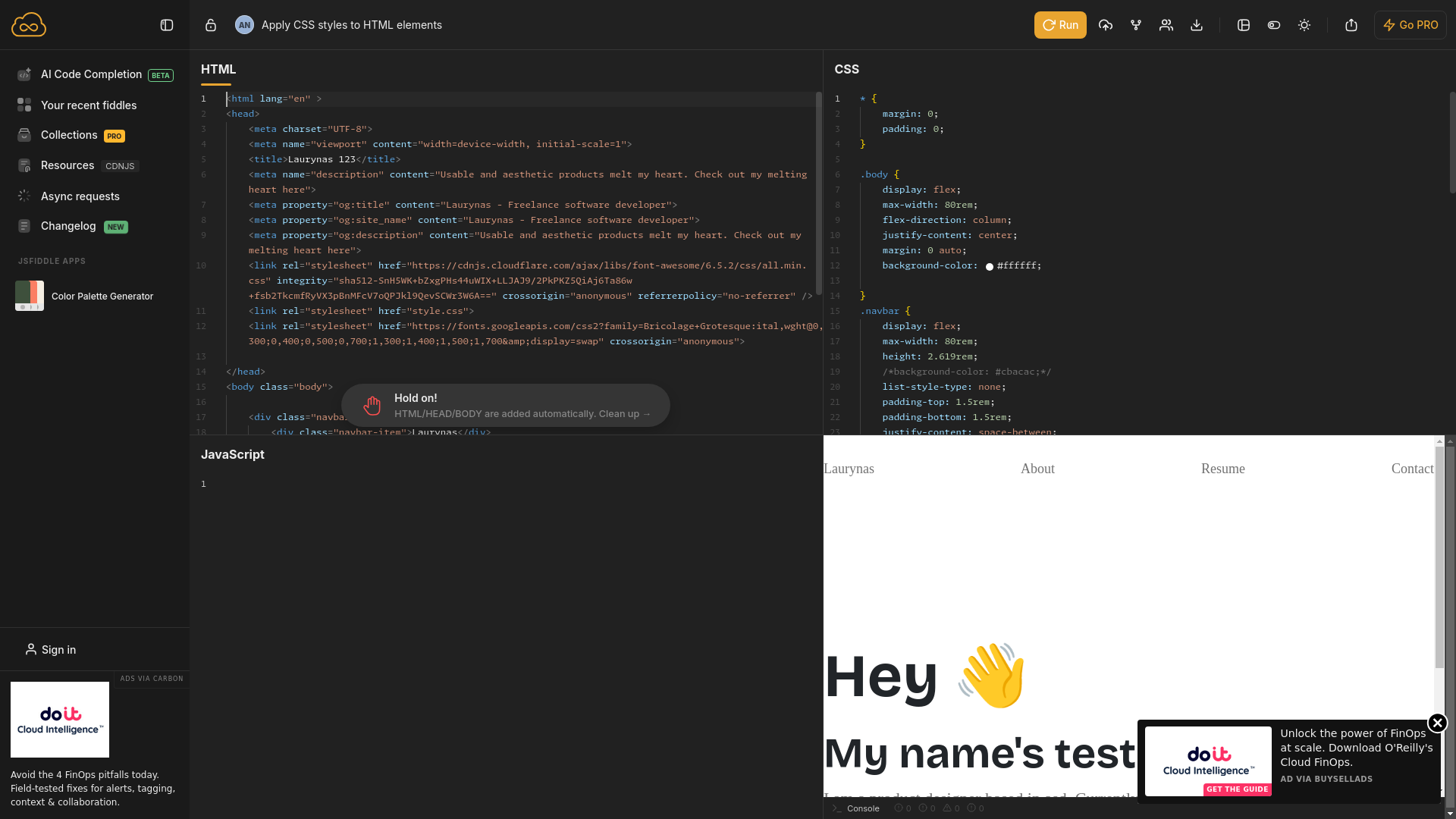 website screenshot of https://jsfiddle.net/vqjwx0nm/