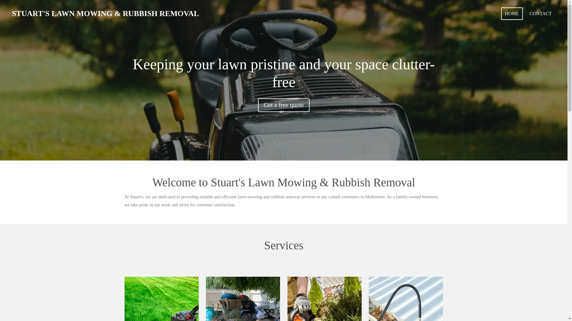 website screenshot of https://stuartslawnmowingandrubbishremoval.com/