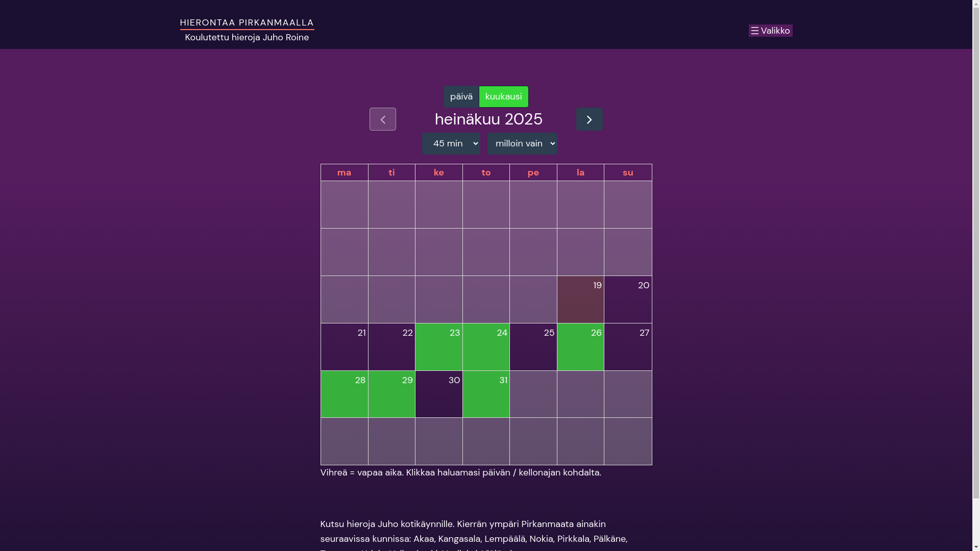 website screenshot of https://hierojatampere.pages.dev/