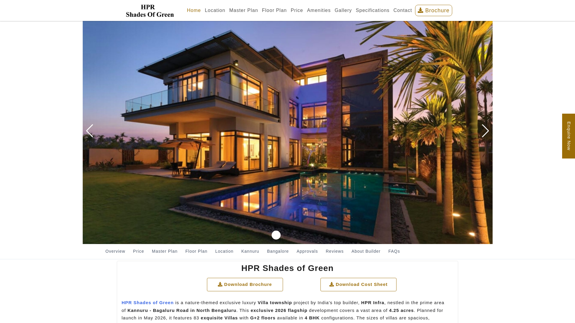 website screenshot of https://hprshadesofgreen.com/