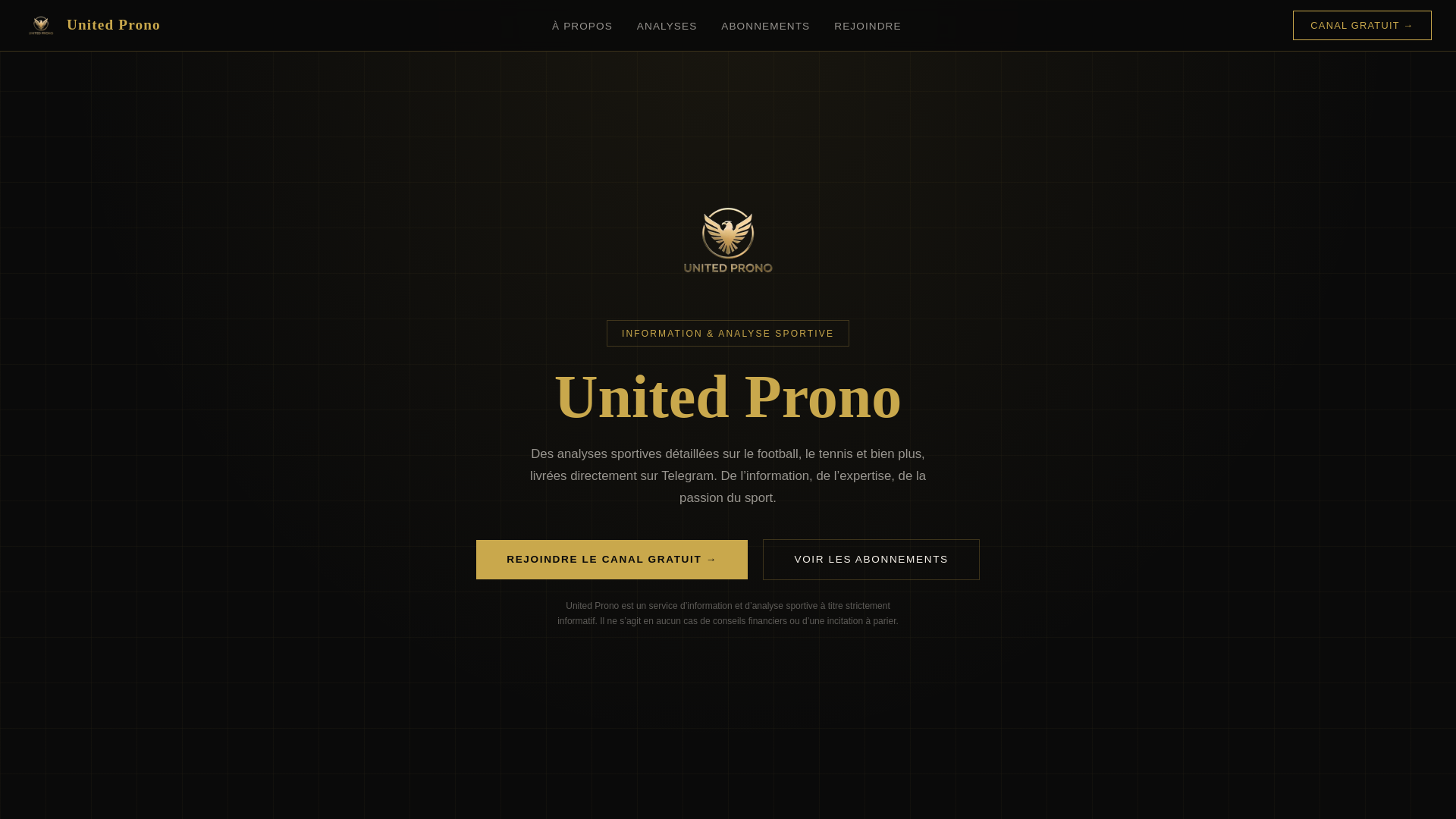 website screenshot of https://unitedprono.fr
