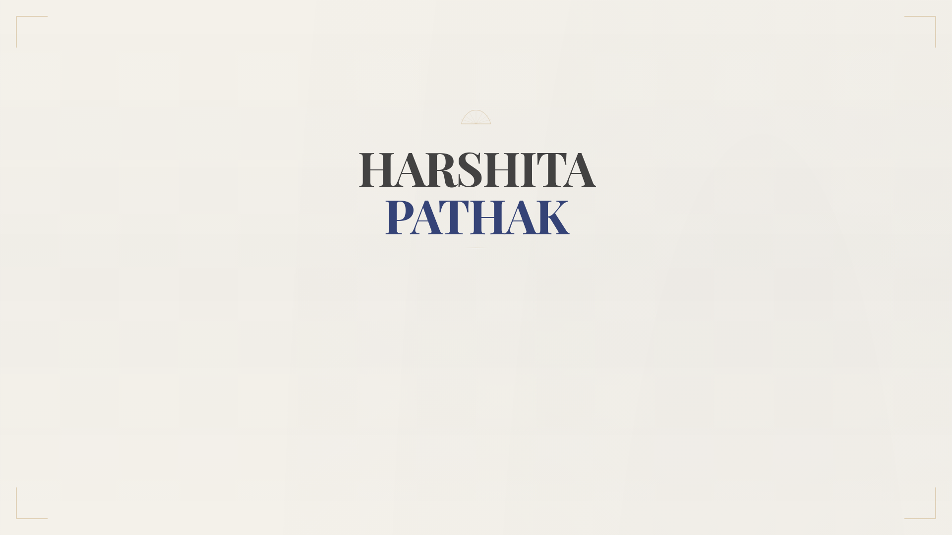 website screenshot of https://harshitapathak.com/