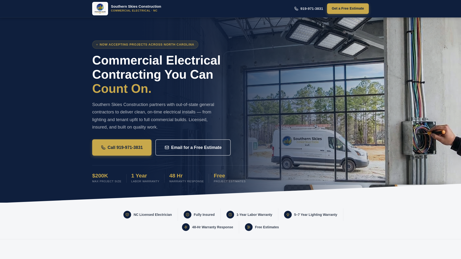 website screenshot of https://zogby-electrical.pages.dev/