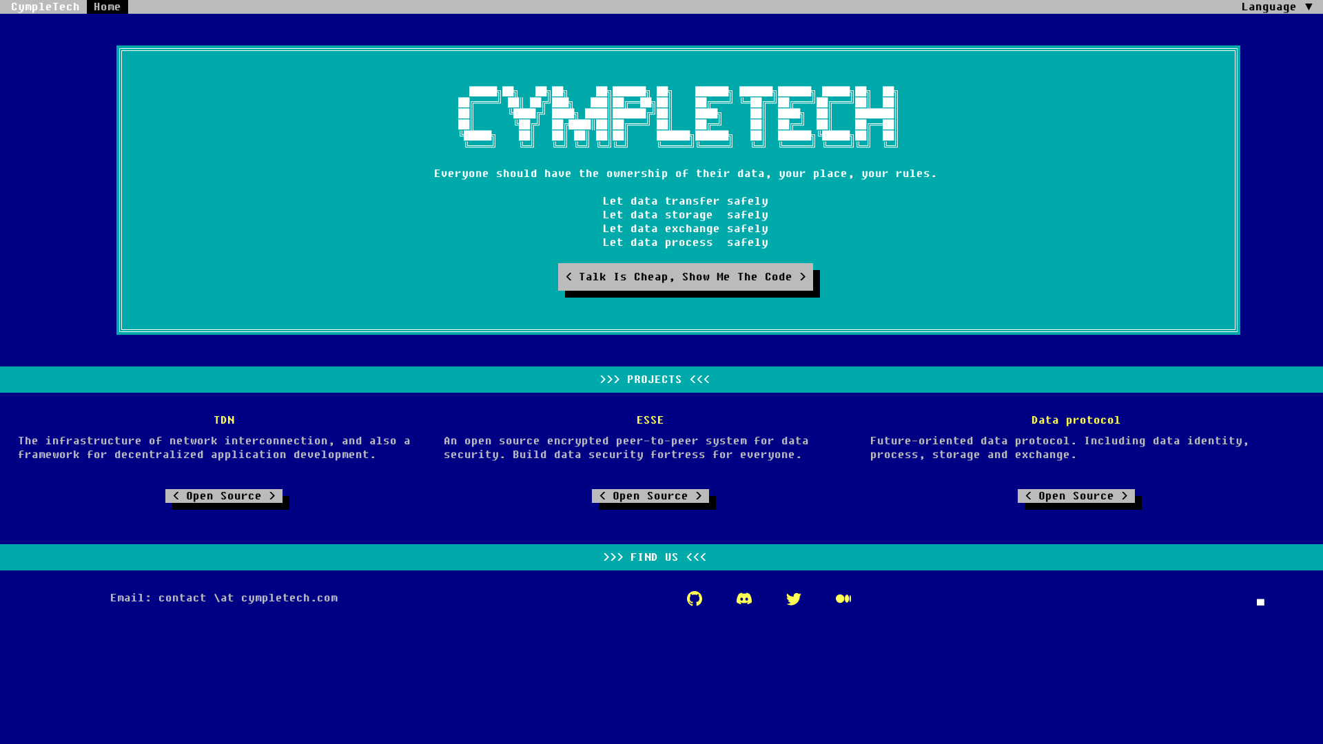 website screenshot of https://cympletech.pages.dev/