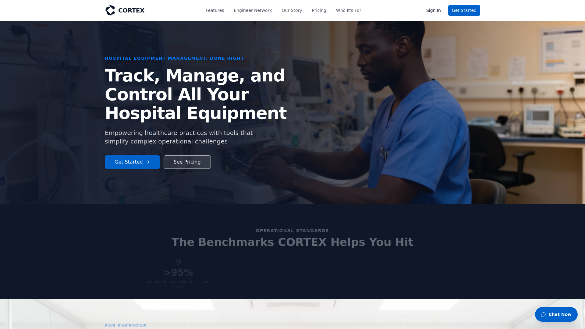 website screenshot of https://cortexhems.com/