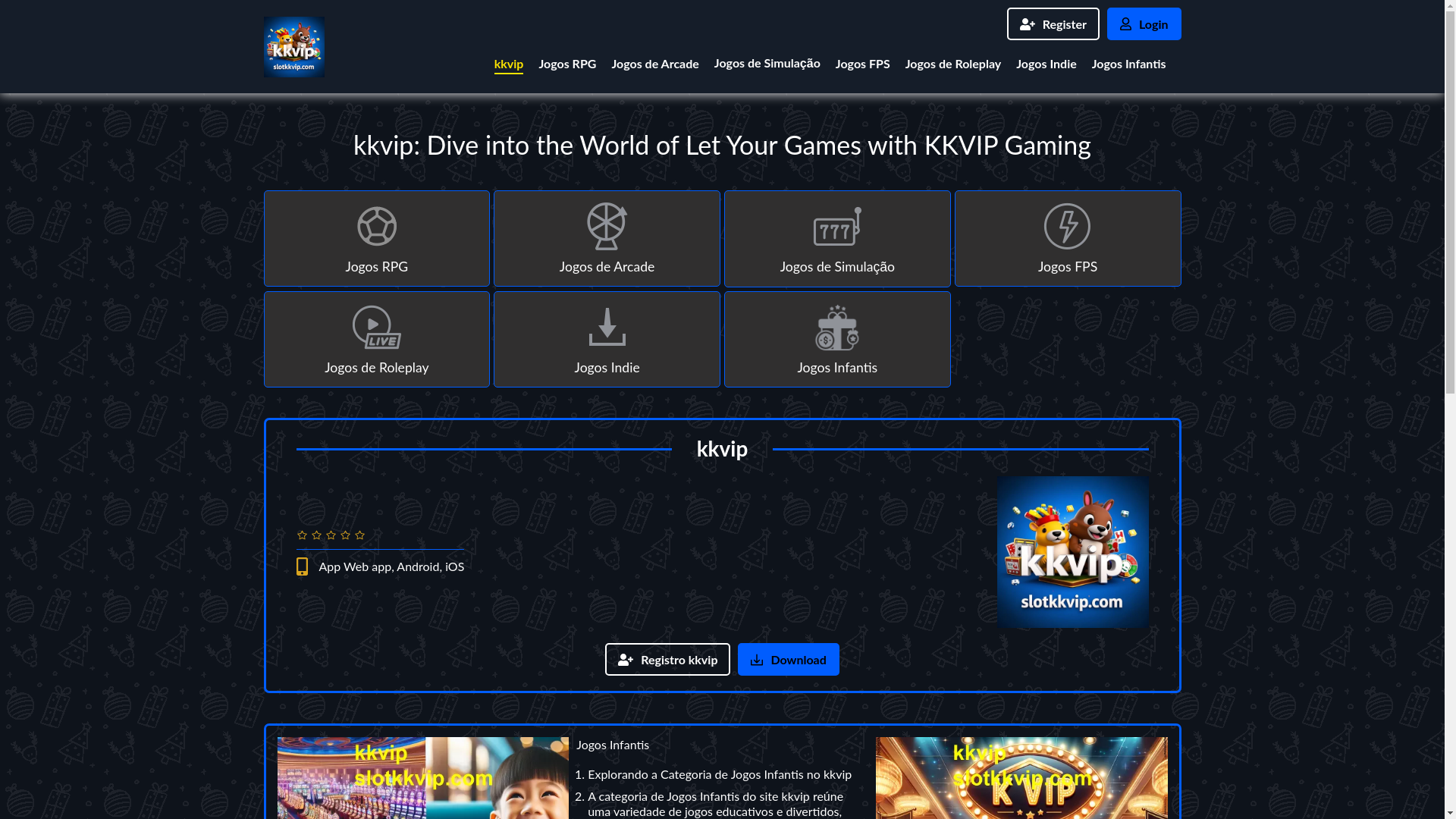 website screenshot of https://slotkkvip.com/