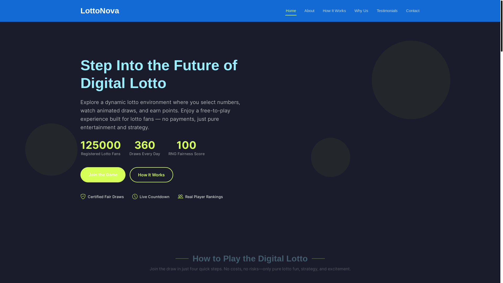 website screenshot of https://lottocrystalice.info/