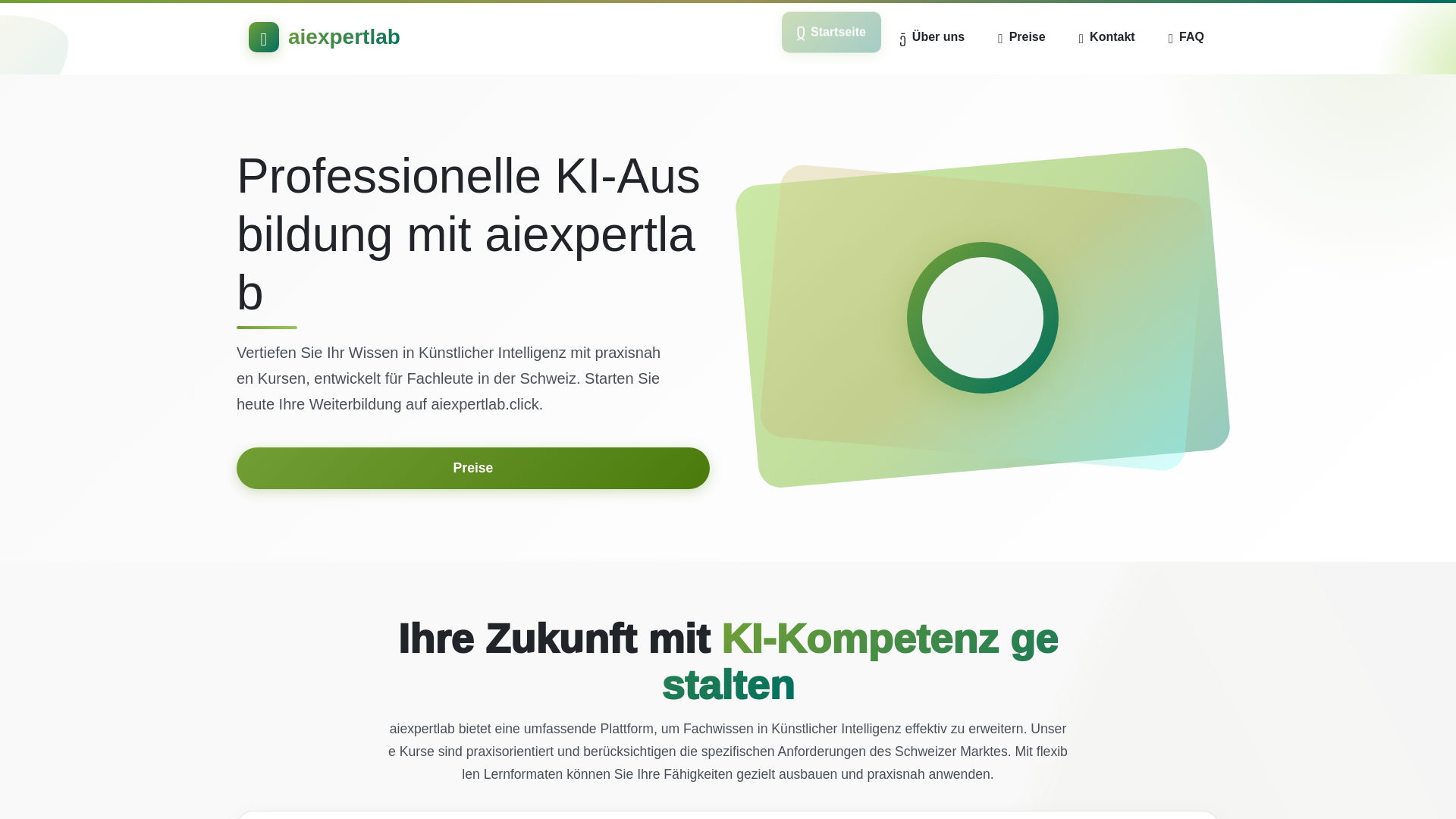 website screenshot of https://aiexpertlab.click/