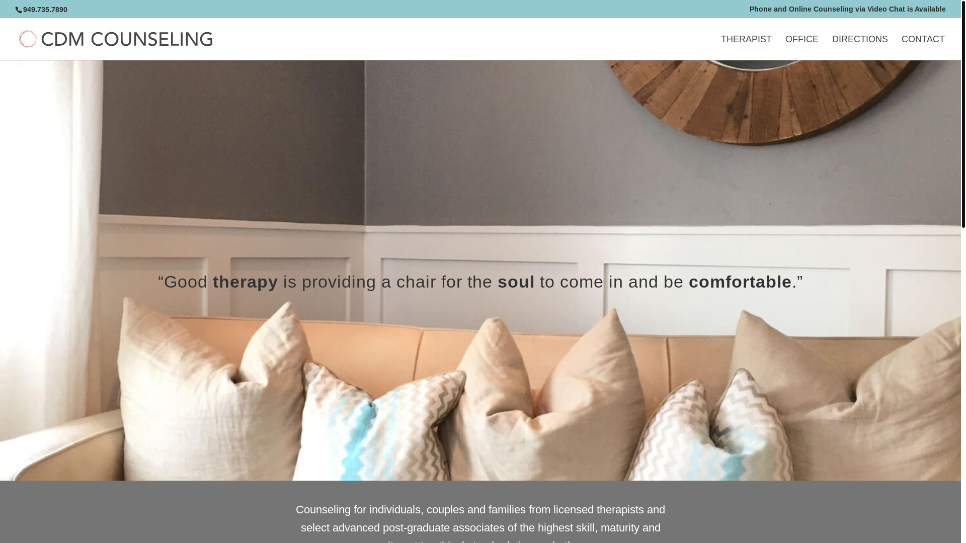 website screenshot of https://cdmtherapist.com/