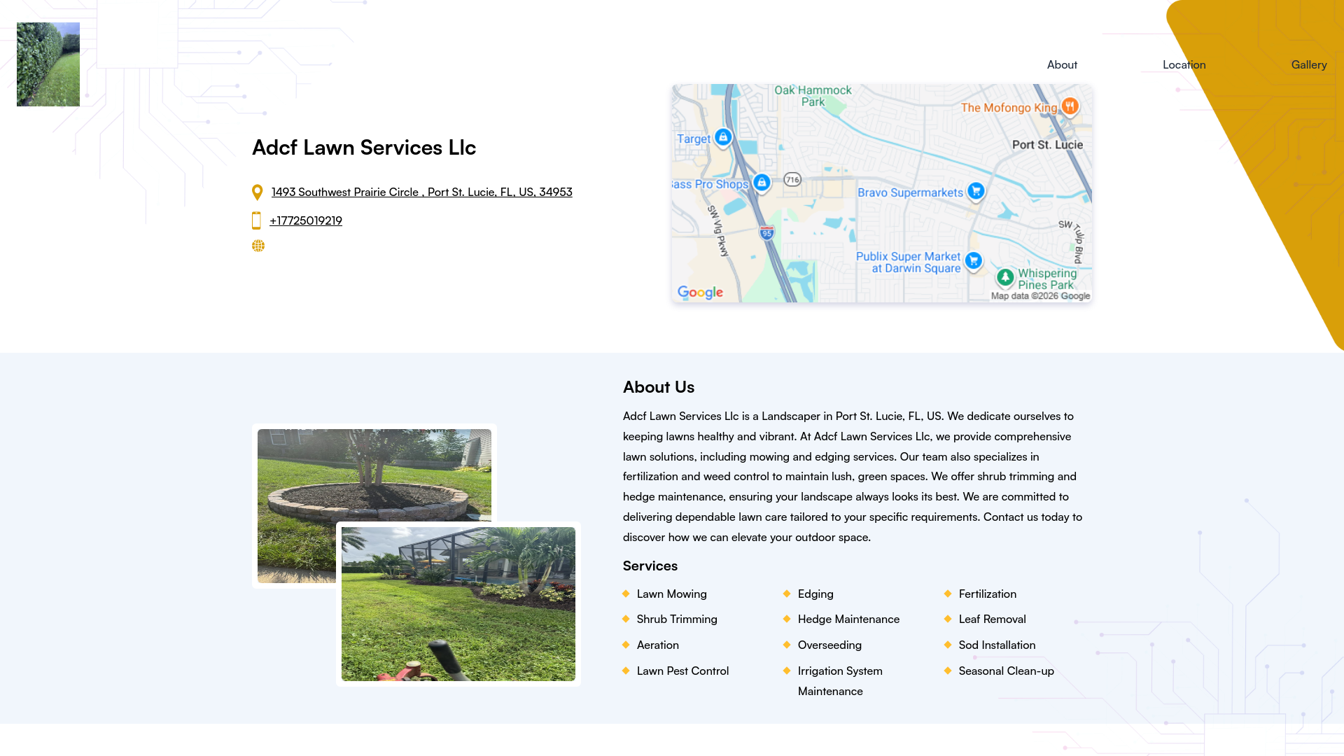 website screenshot of https://adcflawnservicesllc.online/