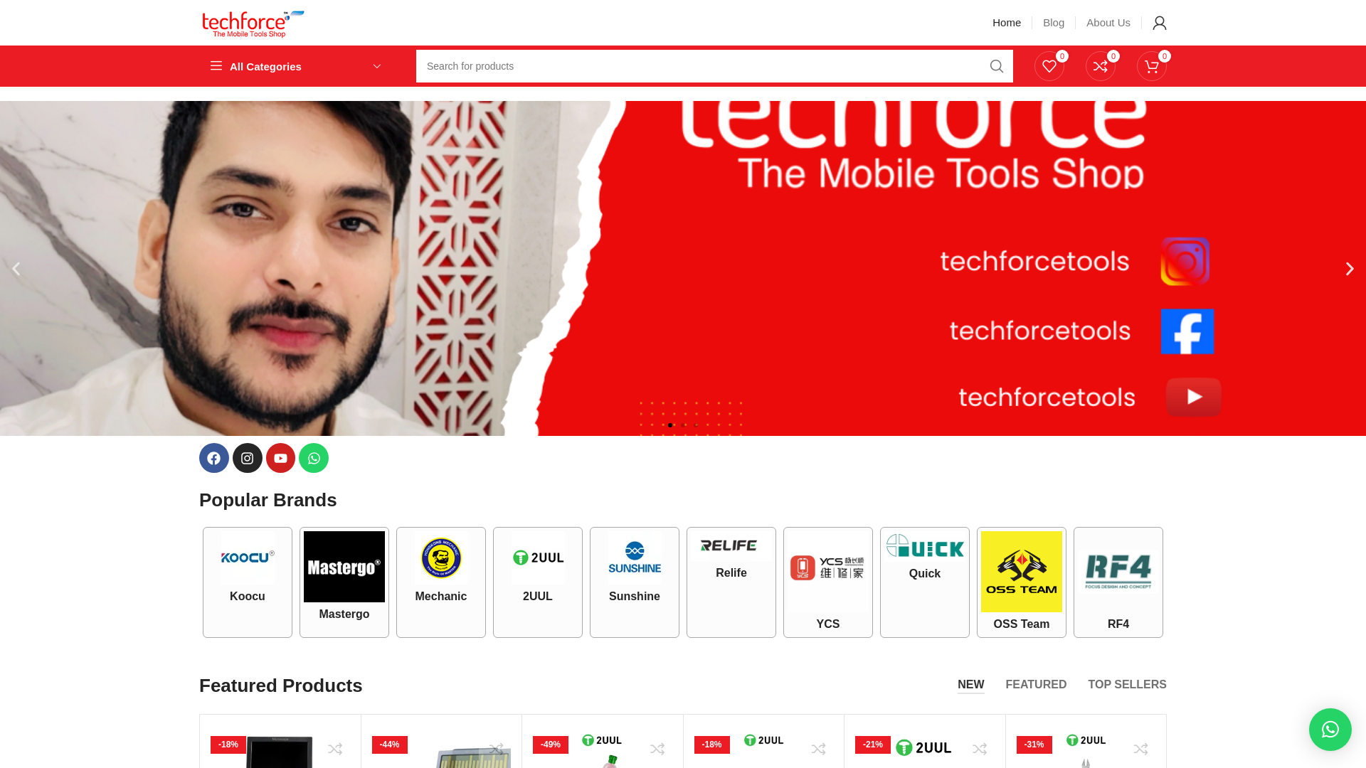 website screenshot of https://techforce24.com