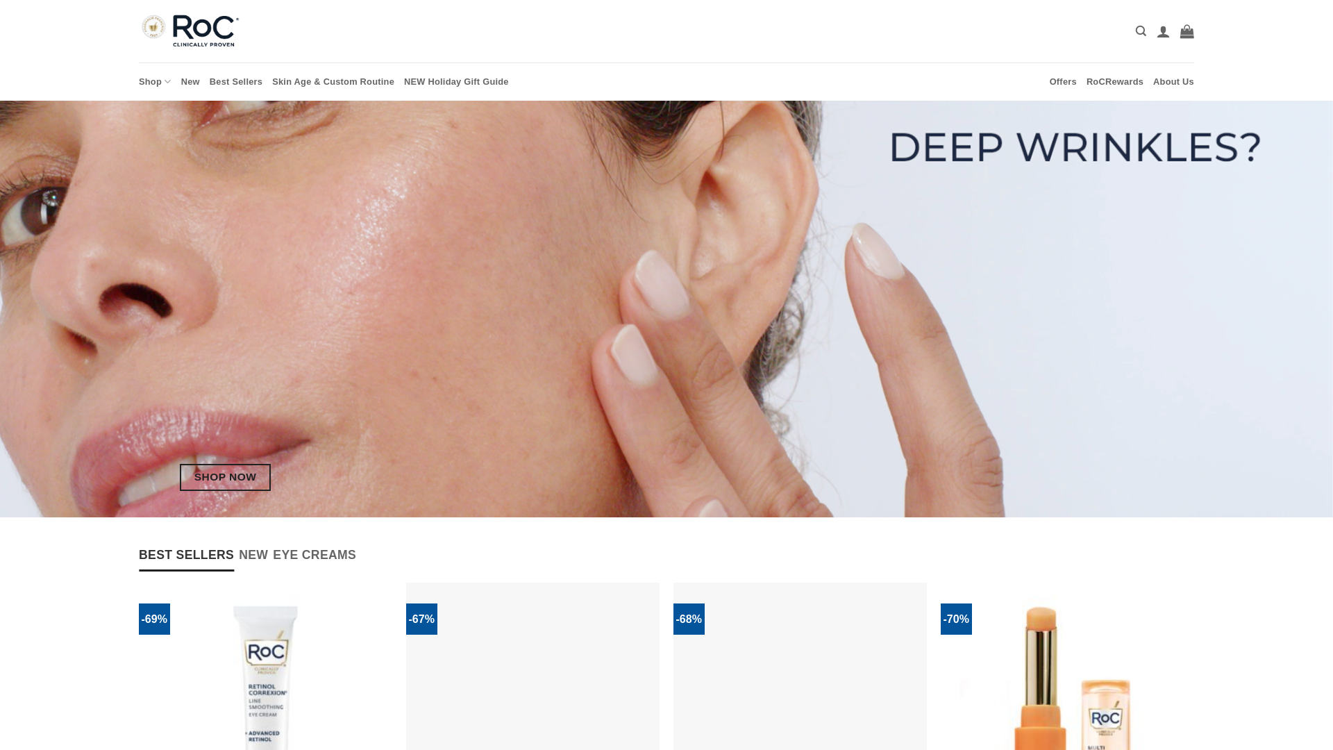 website screenshot of https://rocwebstore.com/