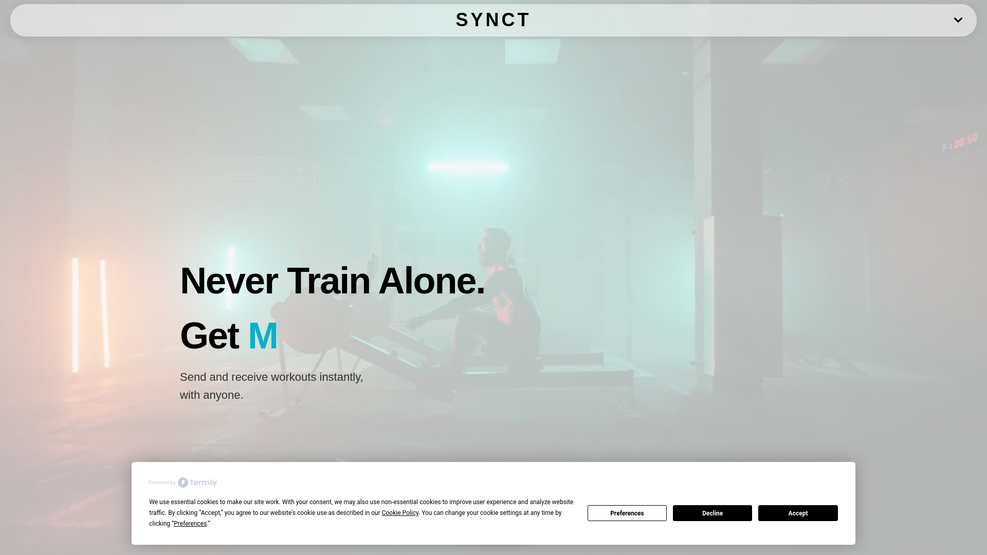 website screenshot of https://synctfit.com/