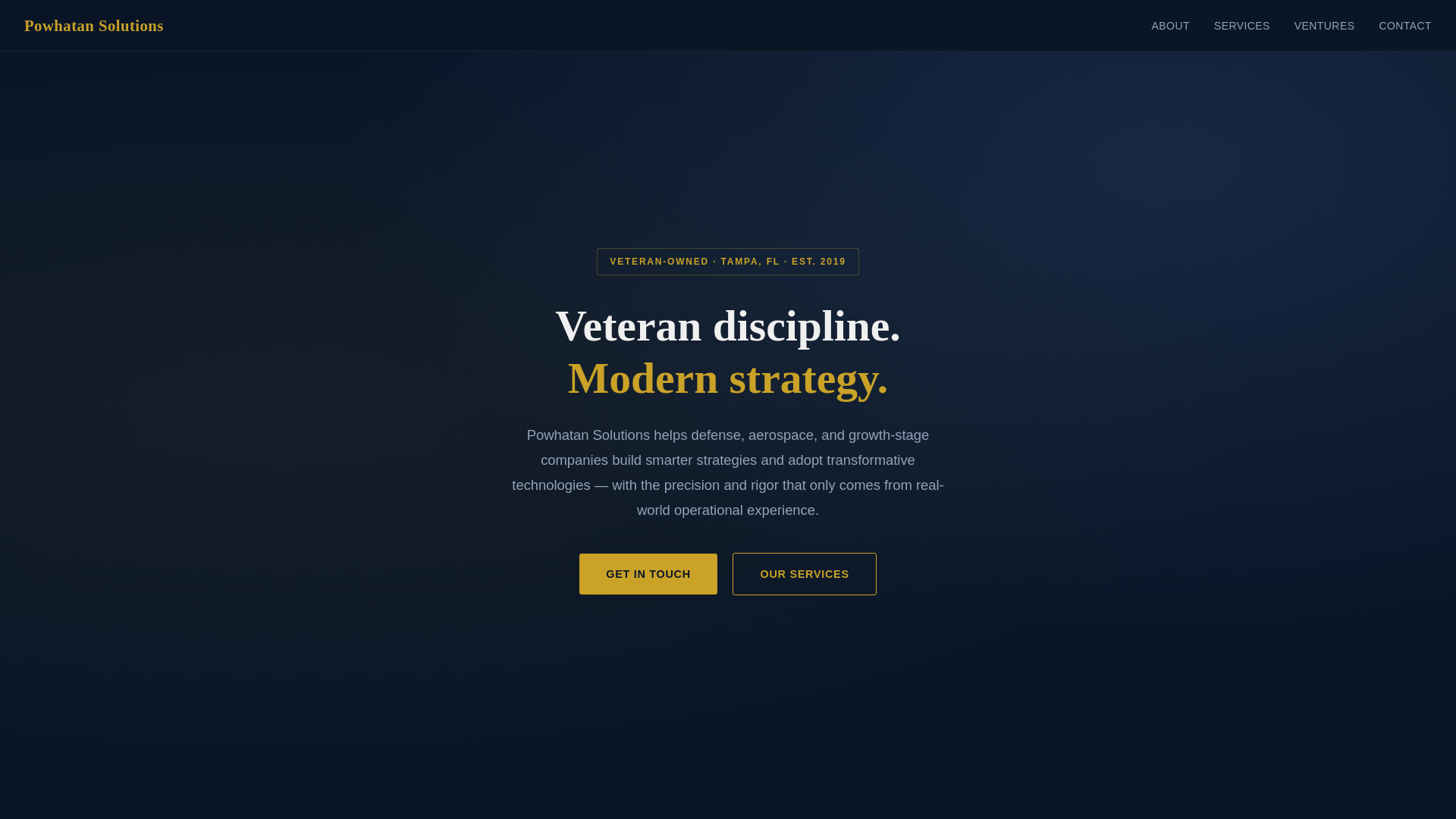 website screenshot of https://powhatan-solutions.pages.dev/