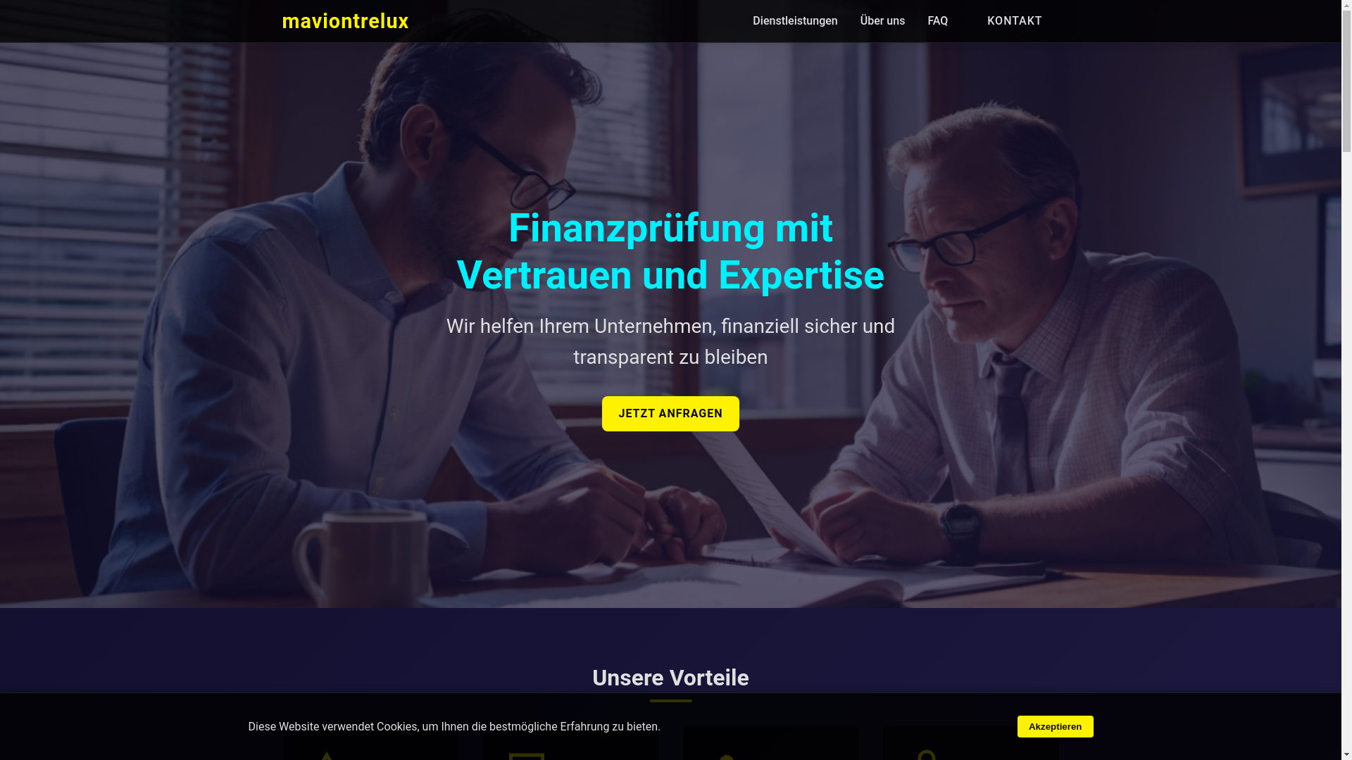 website screenshot of https://maviontrelux.com/