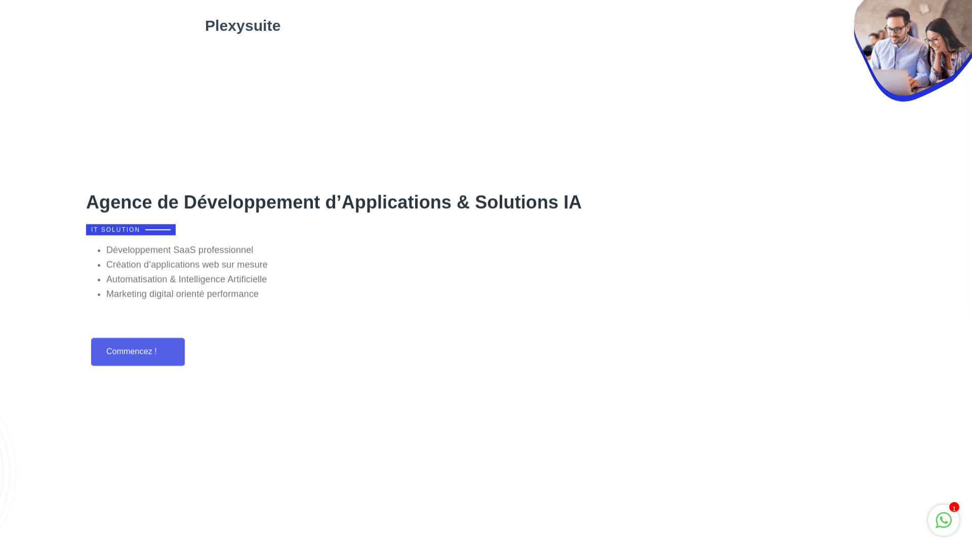 website screenshot of https://plexysuite.work/