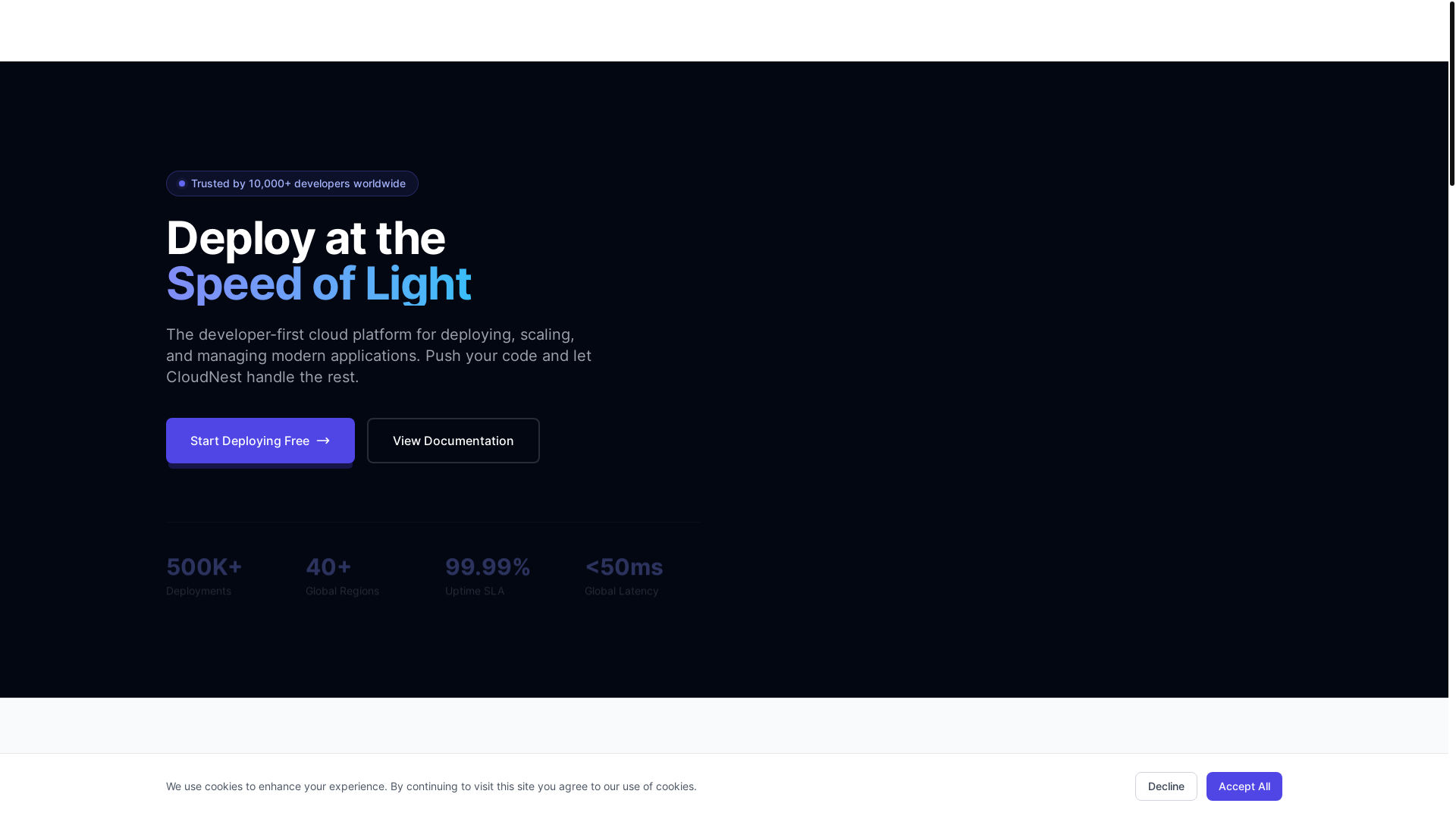 website screenshot of https://cloudnest-colorlib.pages.dev/