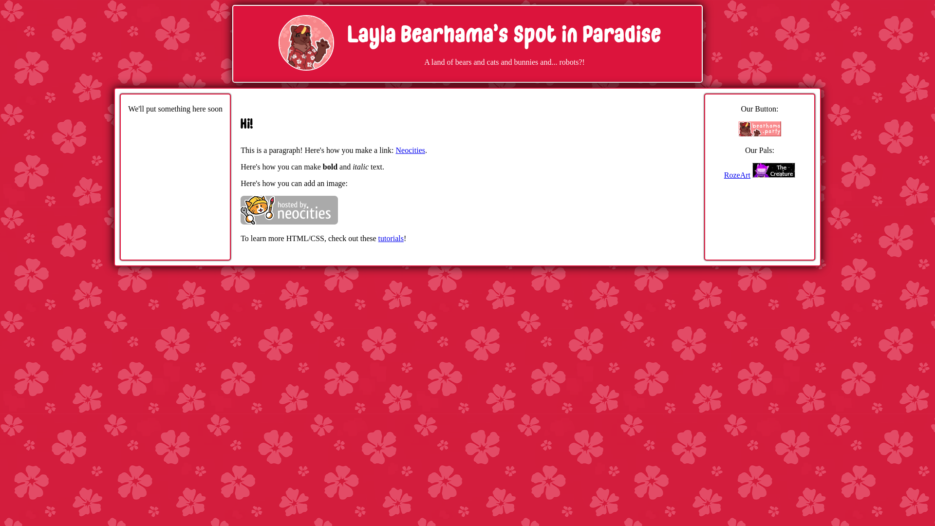 website screenshot of https://bearhama.net/