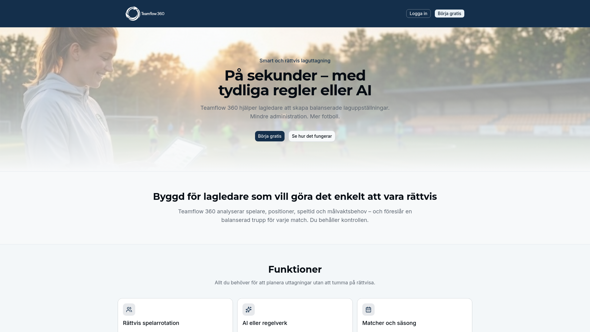 website screenshot of https://teamflow360.eu/