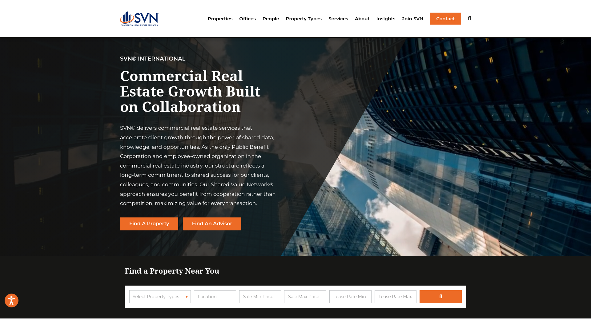 website screenshot of http://www.svn.com/