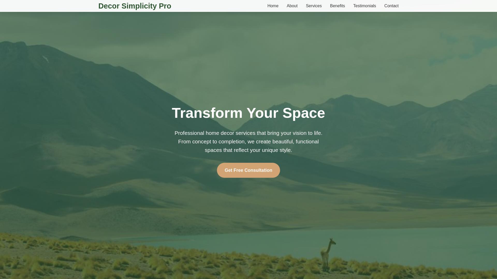 website screenshot of https://decorsimplicitypro.click/