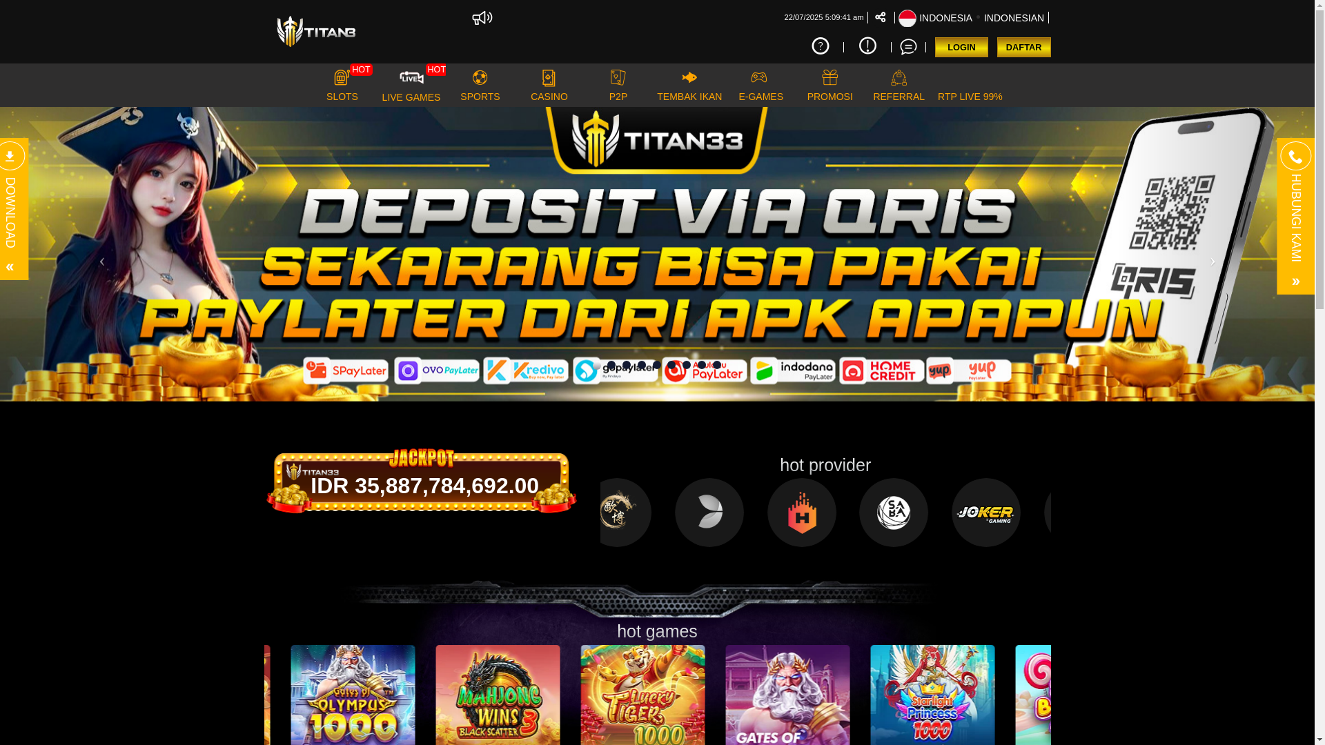 website screenshot of https://titan33sub.com/
