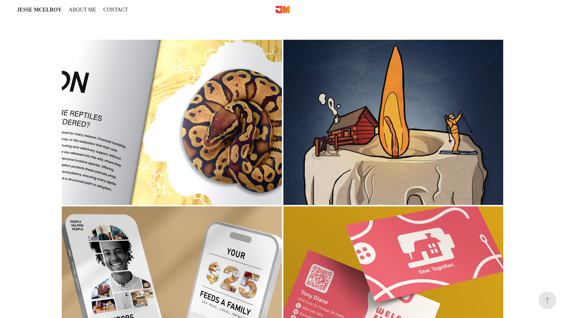 website screenshot of https://jessemcelroydesigns.work